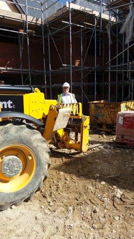 Grahame carrying out a site safety inspection